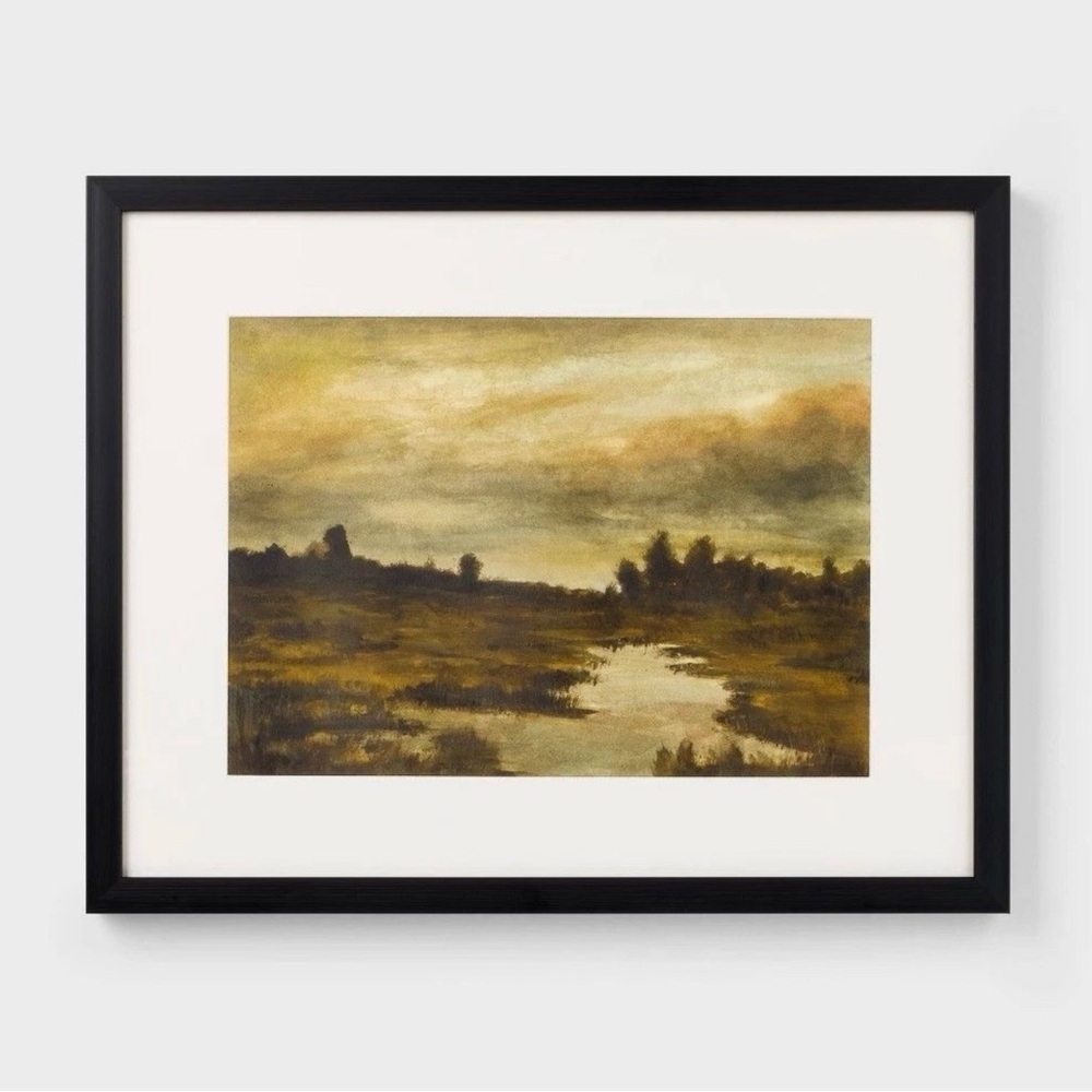 Threshold Studio McGee Marshland at Dusk Framed Wall Art 20x16